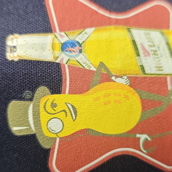 Planters x Miller High Life Navy Mesh Graphic Snapback Trucker Hat - Picture 3 of 5